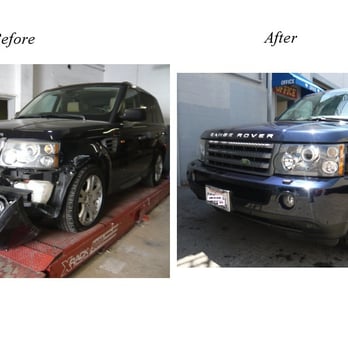 Range Rover collision repair before and after